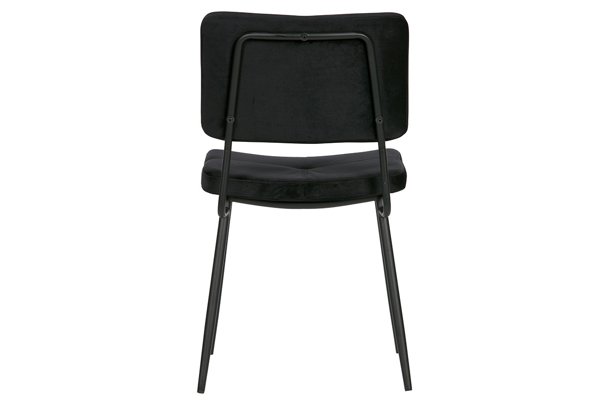 Design-Sthle Samt Schwarz (2er-Set) GAB