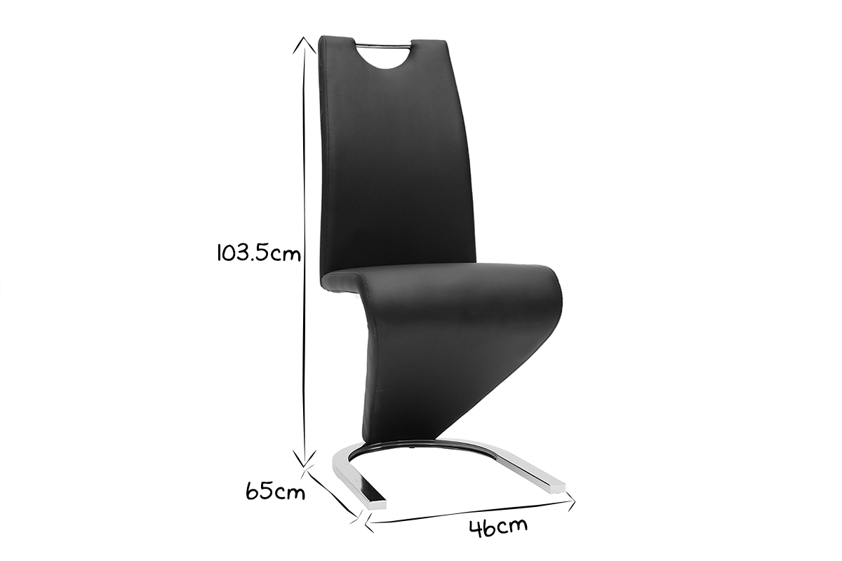 Design-Sthle schwarz (2er-Set) ANGY