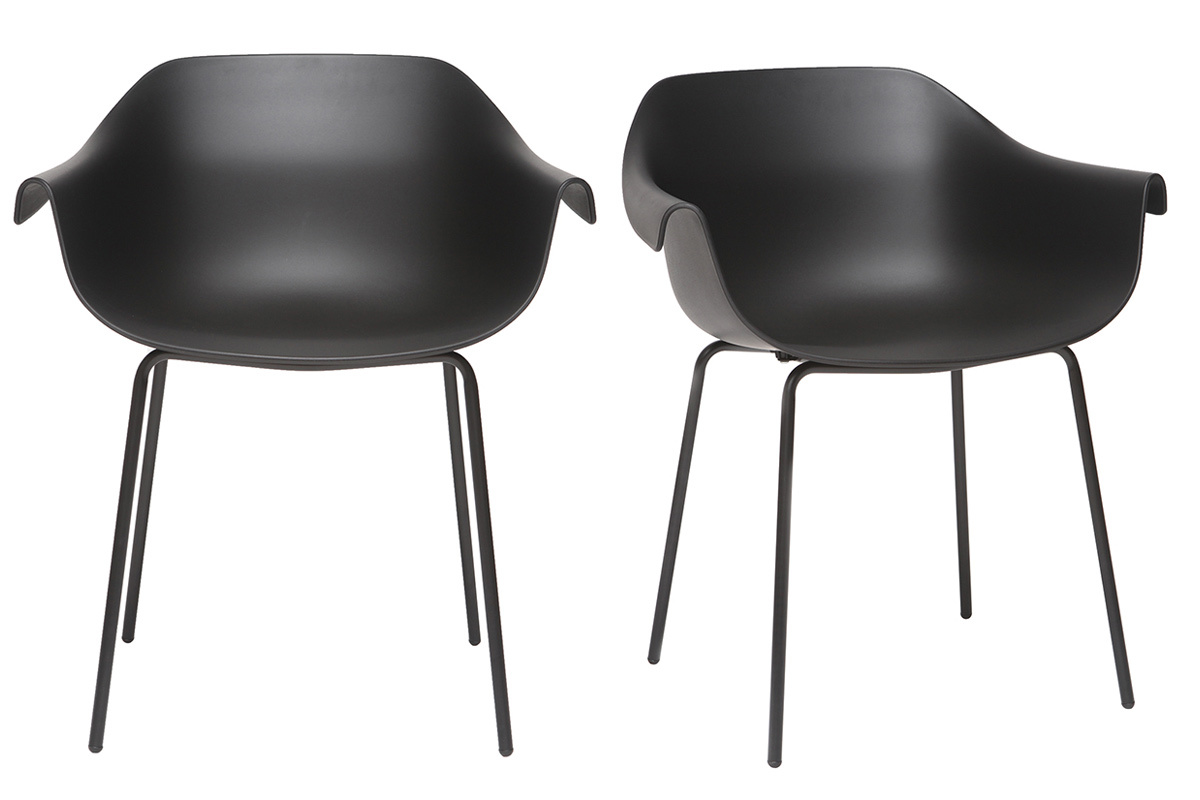 Design-St�hle sCHWARZ (2er-Set) COUTURE