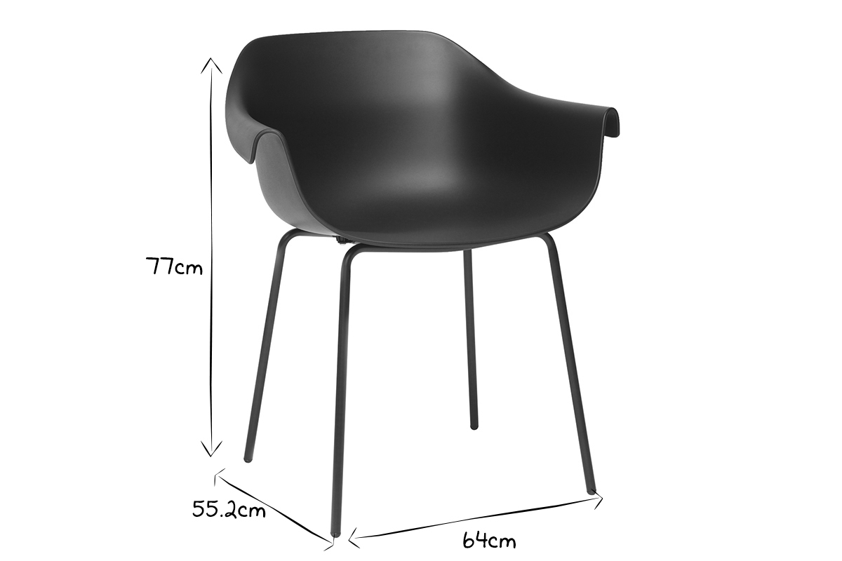 Design-St�hle sCHWARZ (2er-Set) COUTURE