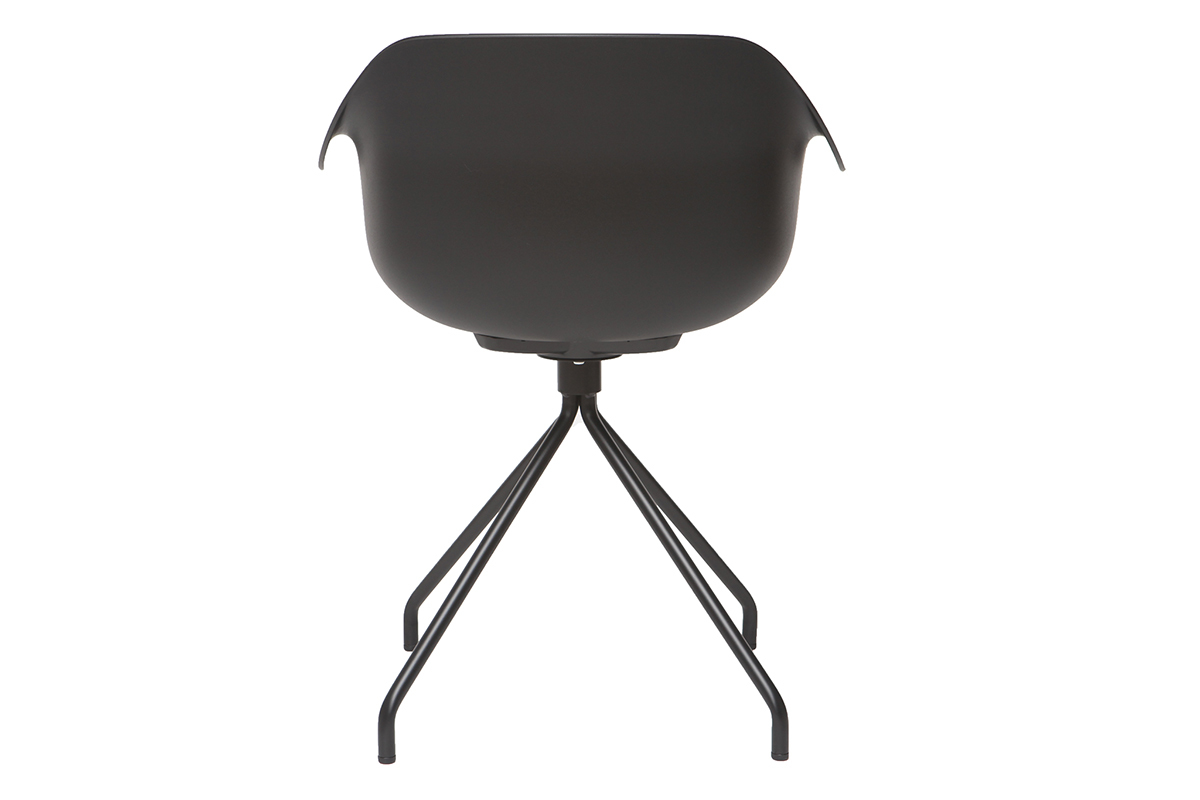 Design-Sthle Schwarz mit Metallbeinen (2er-Satz) COUTURE