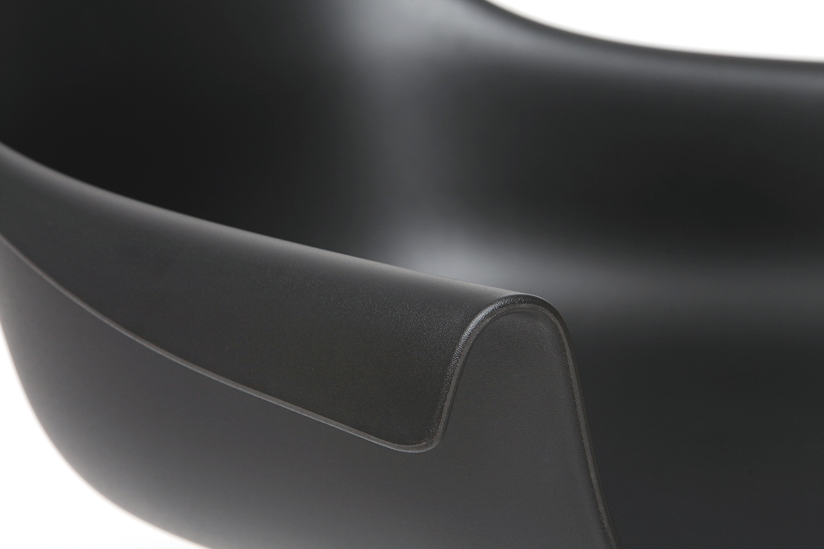 Design-Sthle Schwarz mit Metallbeinen (2er-Satz) COUTURE