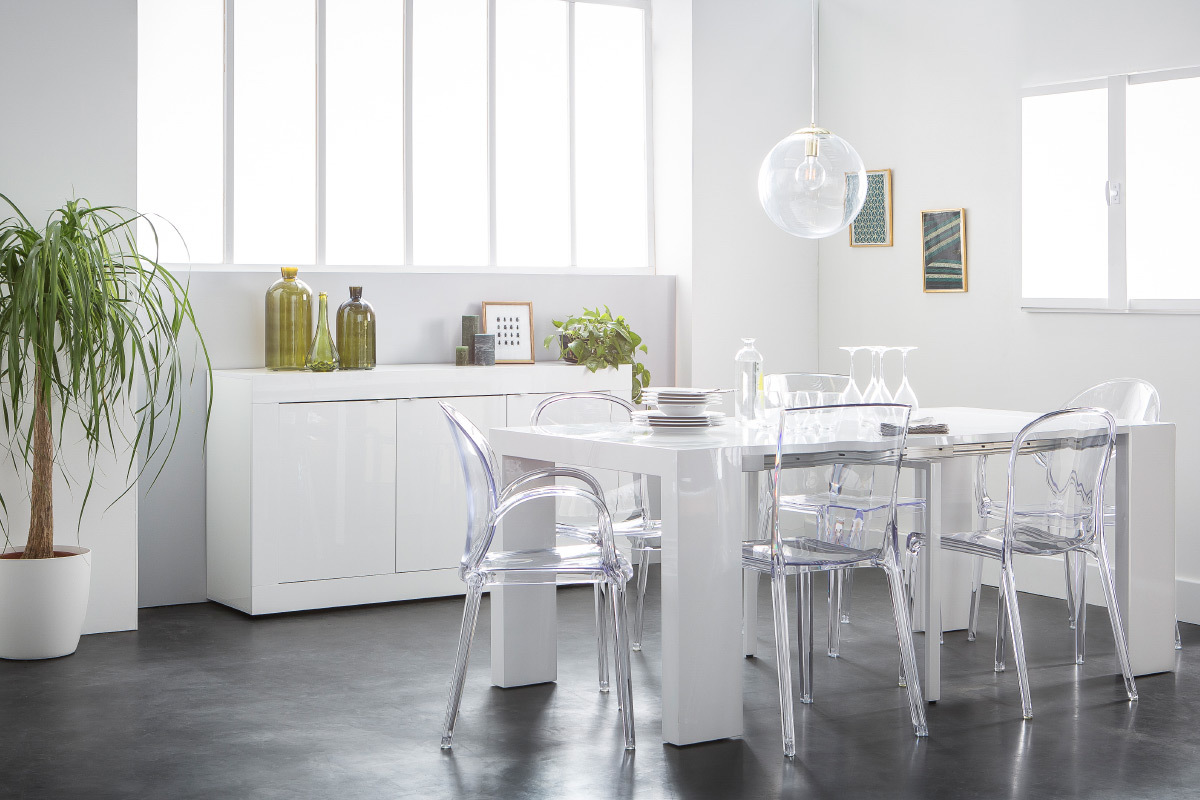 Design-St�hle Transparent 2er-Set CRISTAL