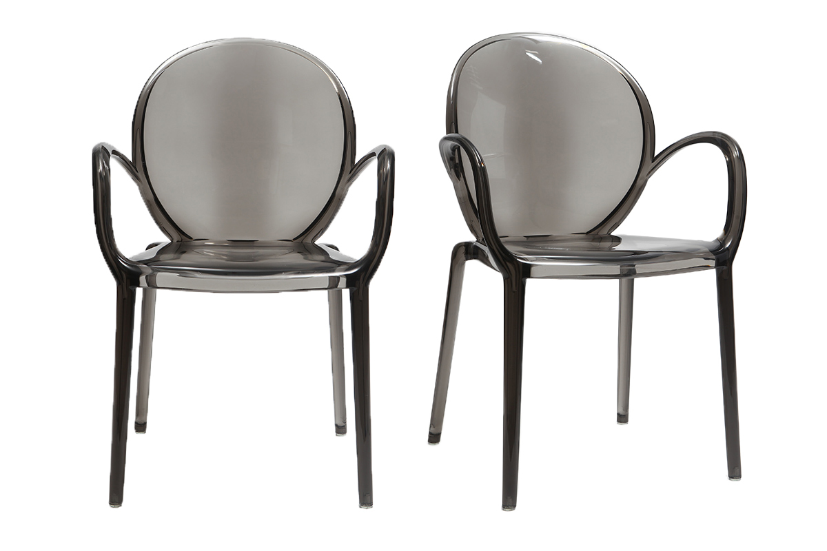 Design-Sthle Transparent getnt 2er-Set CRISTAL