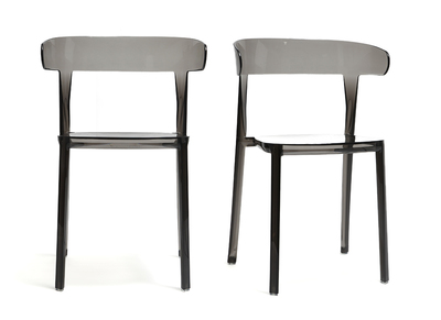 Design-St&uuml;hle Transparent get&ouml;nt 2er-Set PARADISE