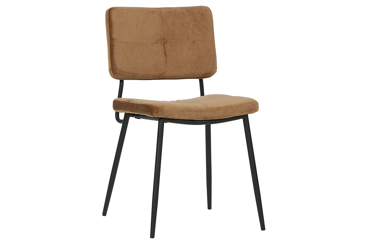 Design-St�hle Velours camelfarben (2er-Set) GAB