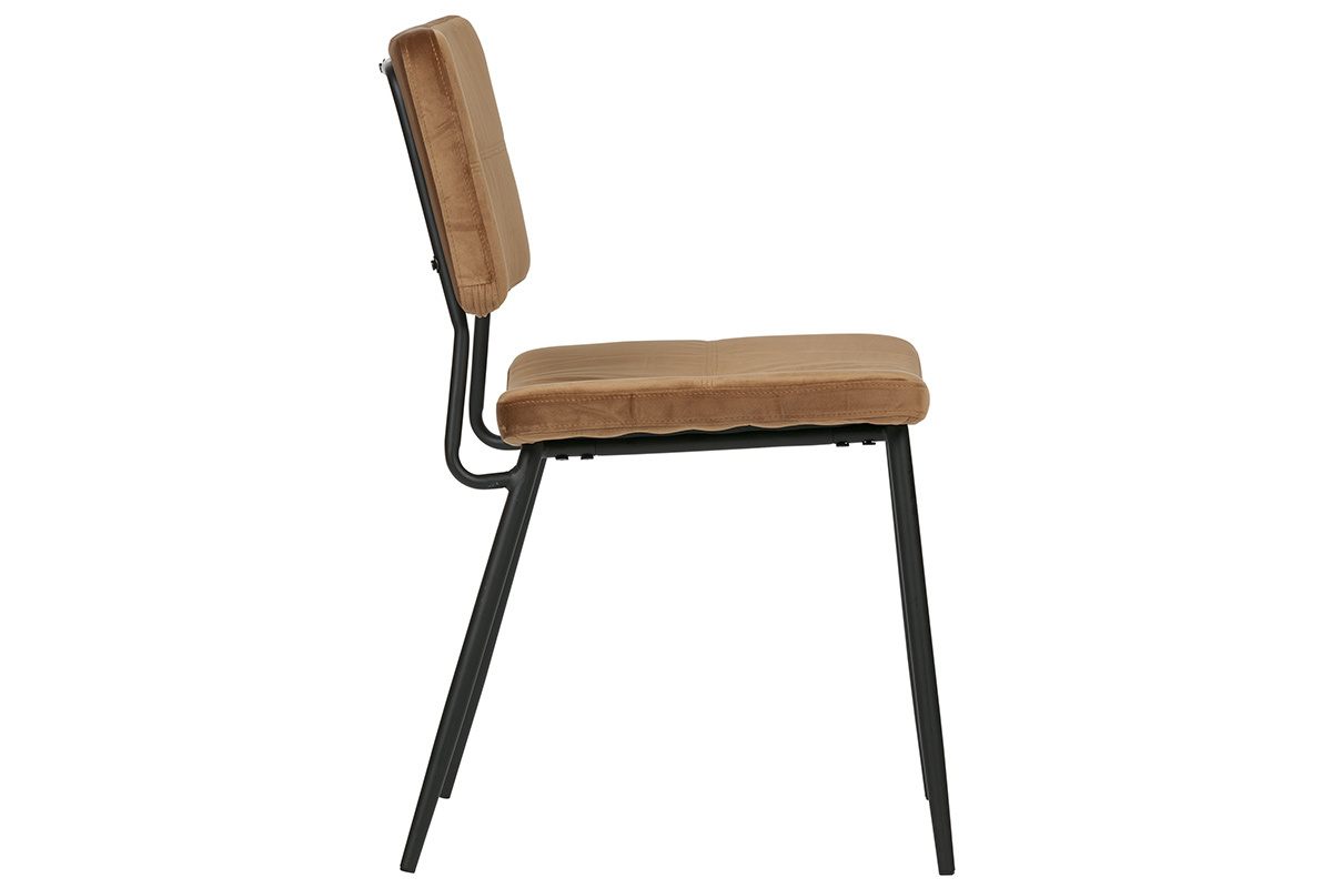 Design-St�hle Velours camelfarben (2er-Set) GAB