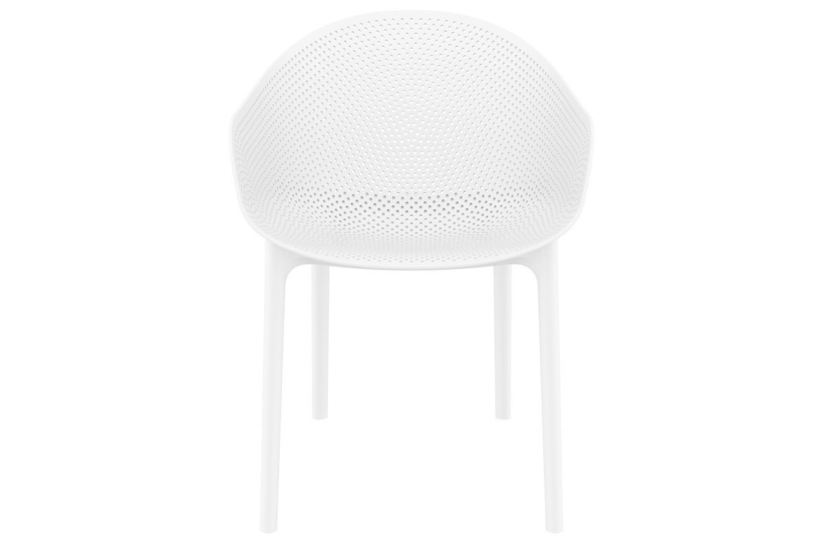 Design-Sthle Wei stapelbar Indoor/Outdoor (4-er Satz) OSKOL