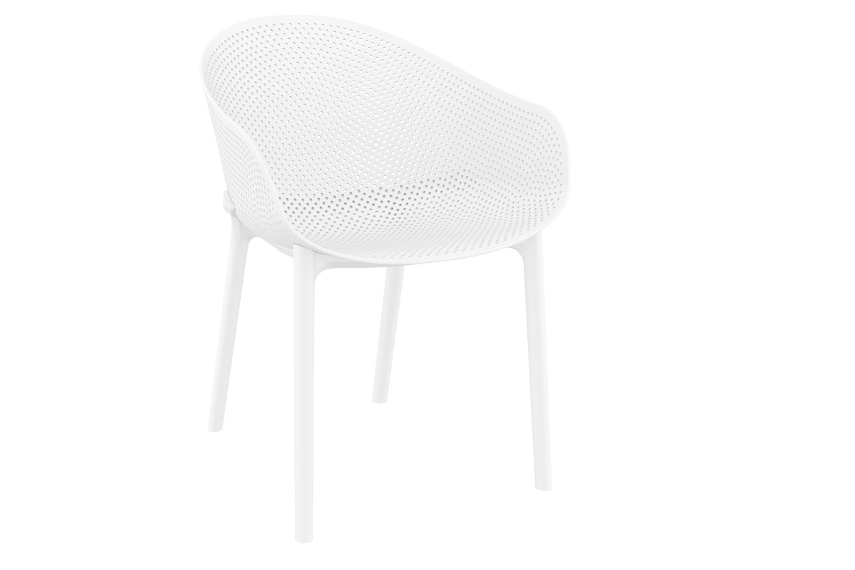Design-Sthle Wei stapelbar Indoor/Outdoor (4-er Satz) OSKOL