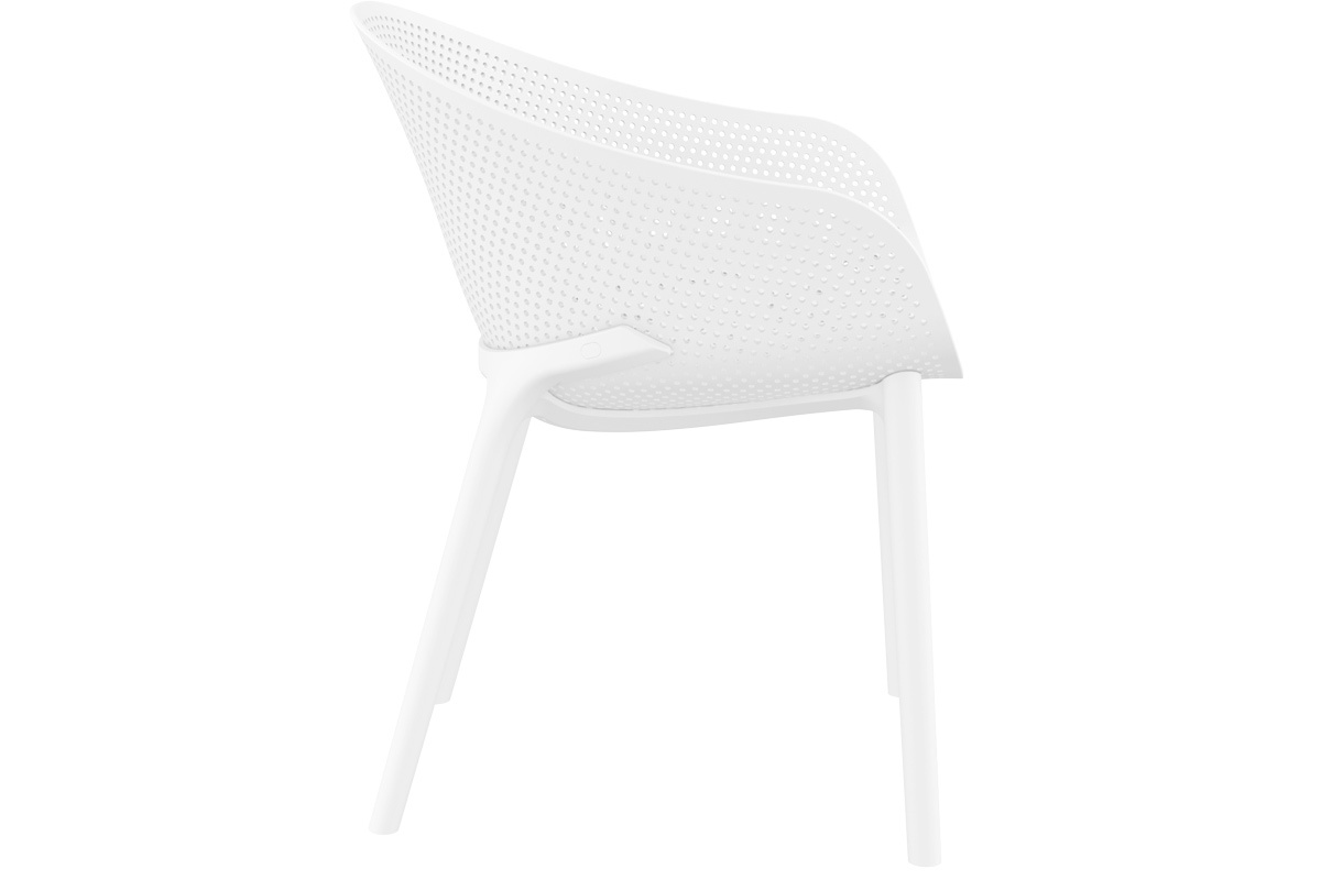 Design-Sthle Wei stapelbar Indoor/Outdoor (4-er Satz) OSKOL