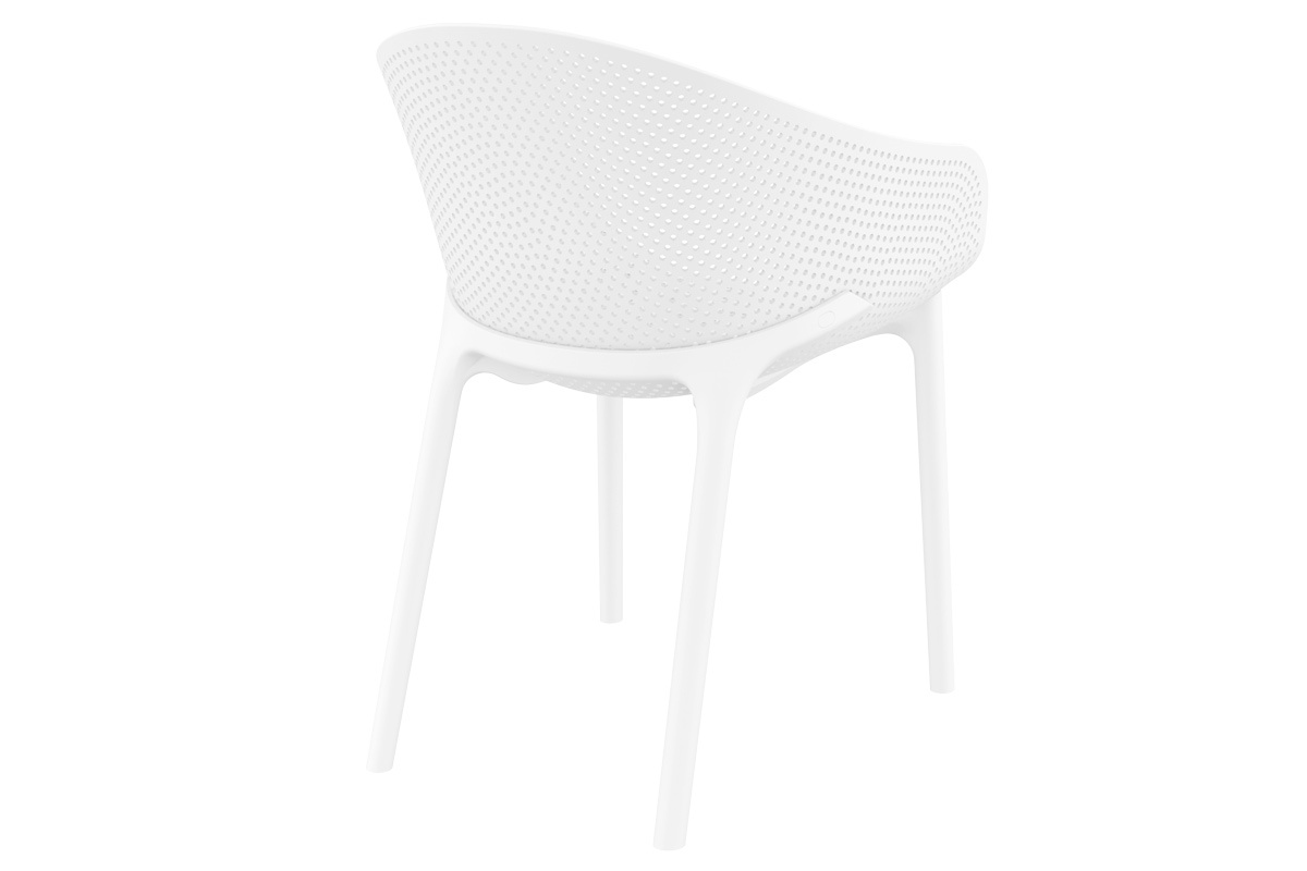 Design-Sthle Wei stapelbar Indoor/Outdoor (4-er Satz) OSKOL