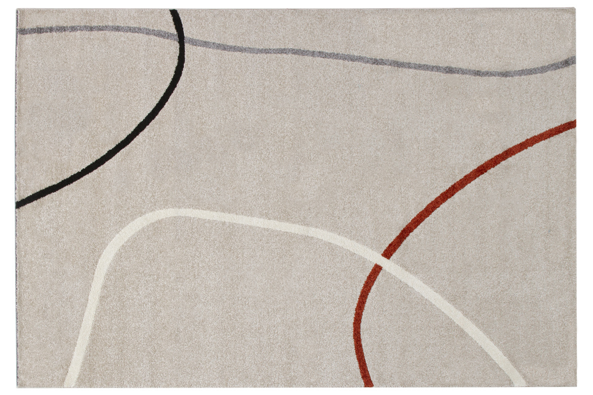 Design-Teppich grau-beige mit abstrakten Motiven 160x230 cm LINER