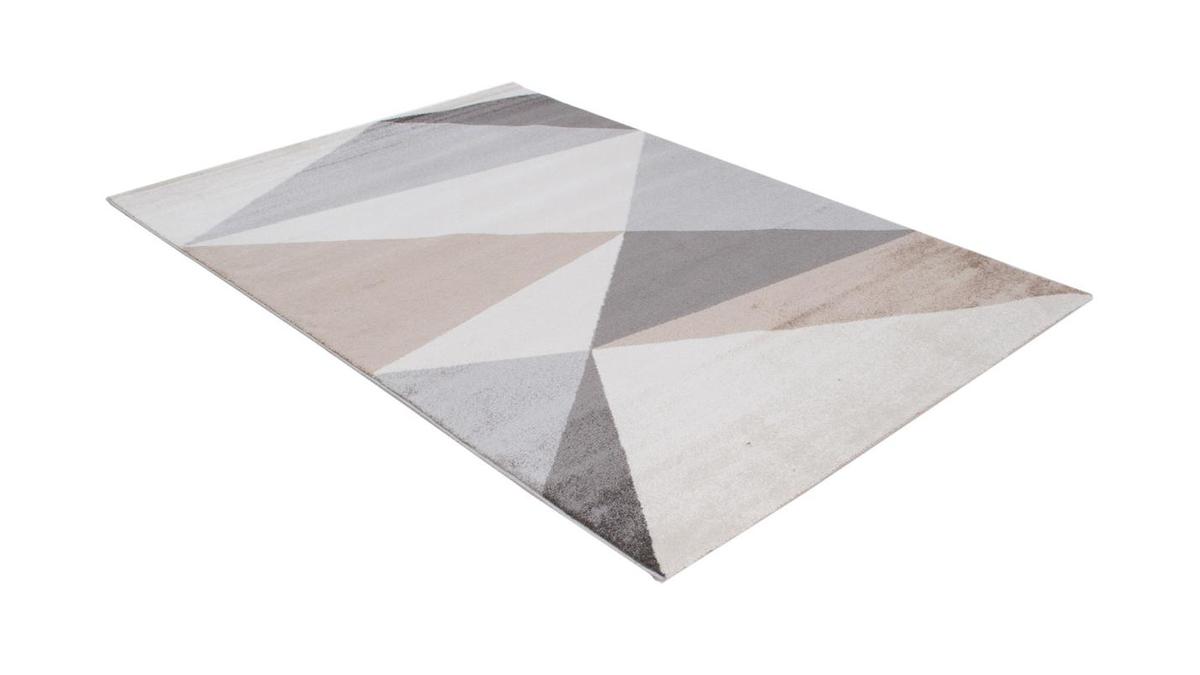 Design-Teppich weiß, beige und grau 160 x 230 cm TAPEZI