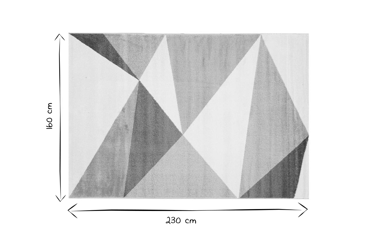 Design-Teppich wei, beige und grau 160 x 230 cm TAPEZI