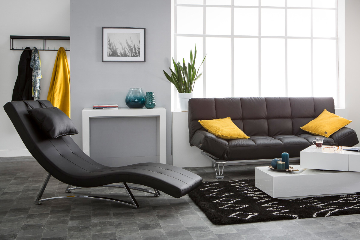 Design-Tisch ausziehbar wei glnzen CALEB