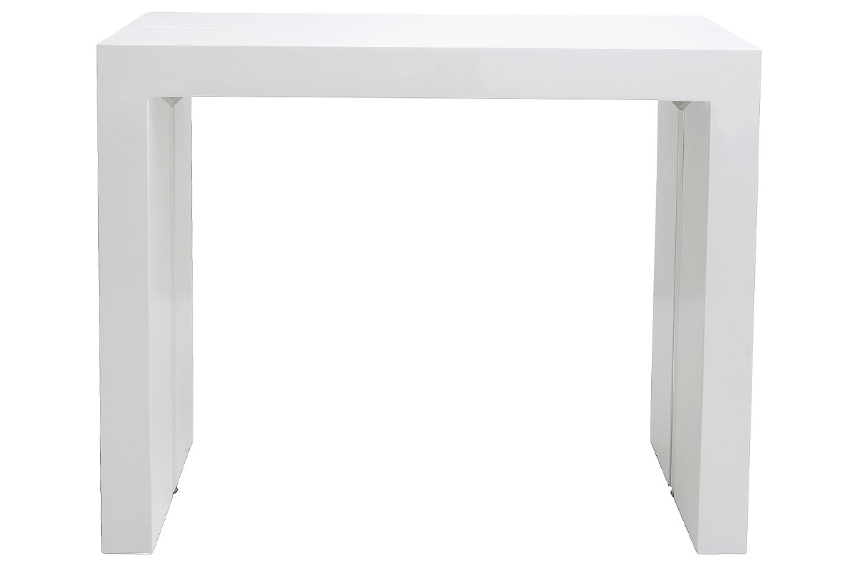 Design-Tisch ausziehbar wei glnzen CALEB