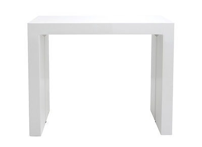 Design-Tisch ausziehbar weiß glänzen CALEB - Design-Tisch ausziehbar weiß glänzen CALEB