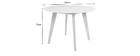 Design-Tisch LEENA Holz und Weiß D100