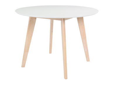 Design-Tisch LEENA Holz und Weiß D100