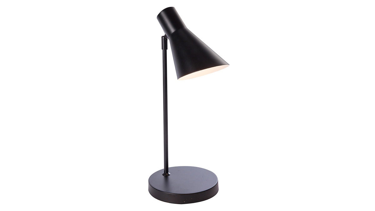 Design-Tischlampe AMPLO aus schwarzem Metall