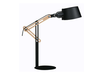 Design-Tischlampe BILLY aus schwarzem Metall
