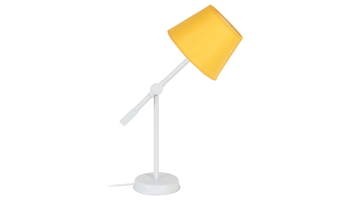 Design-Tischlampe Gelenk Stahl Gelb LUCIO