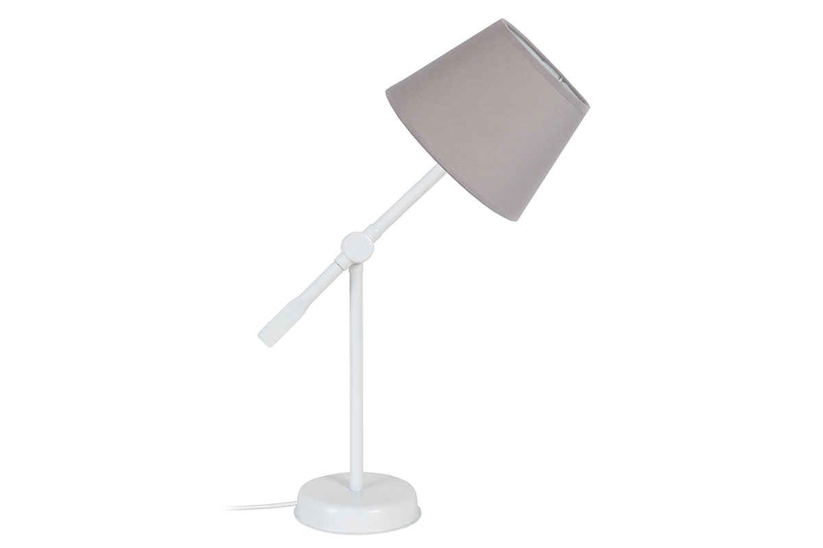 Design-Tischlampe Gelenk Stahl Taupe LUCIO