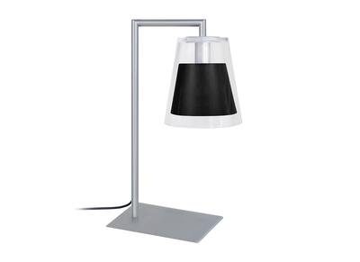 Design-Tischlampe Glas und Metall Schwarz ACROSS