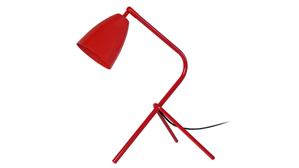 Design-Tischlampe Metall Rot FRIDAY