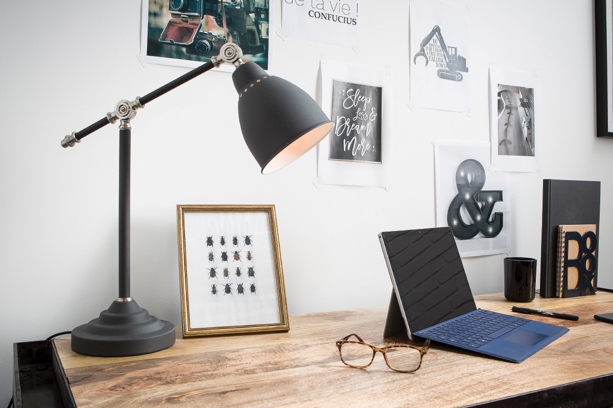 Design-Tischlampe Metall Schwarz PROJECT