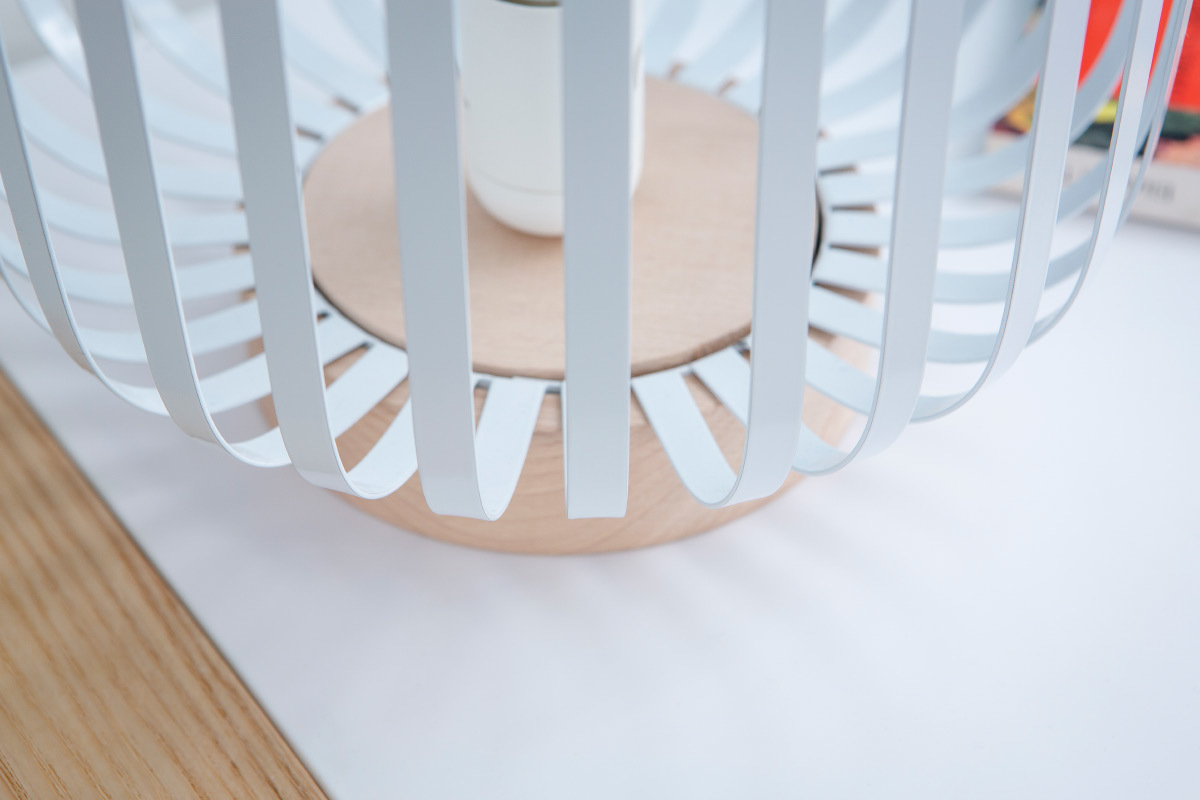 Design-Tischlampe Stahl Wei ALVEOL