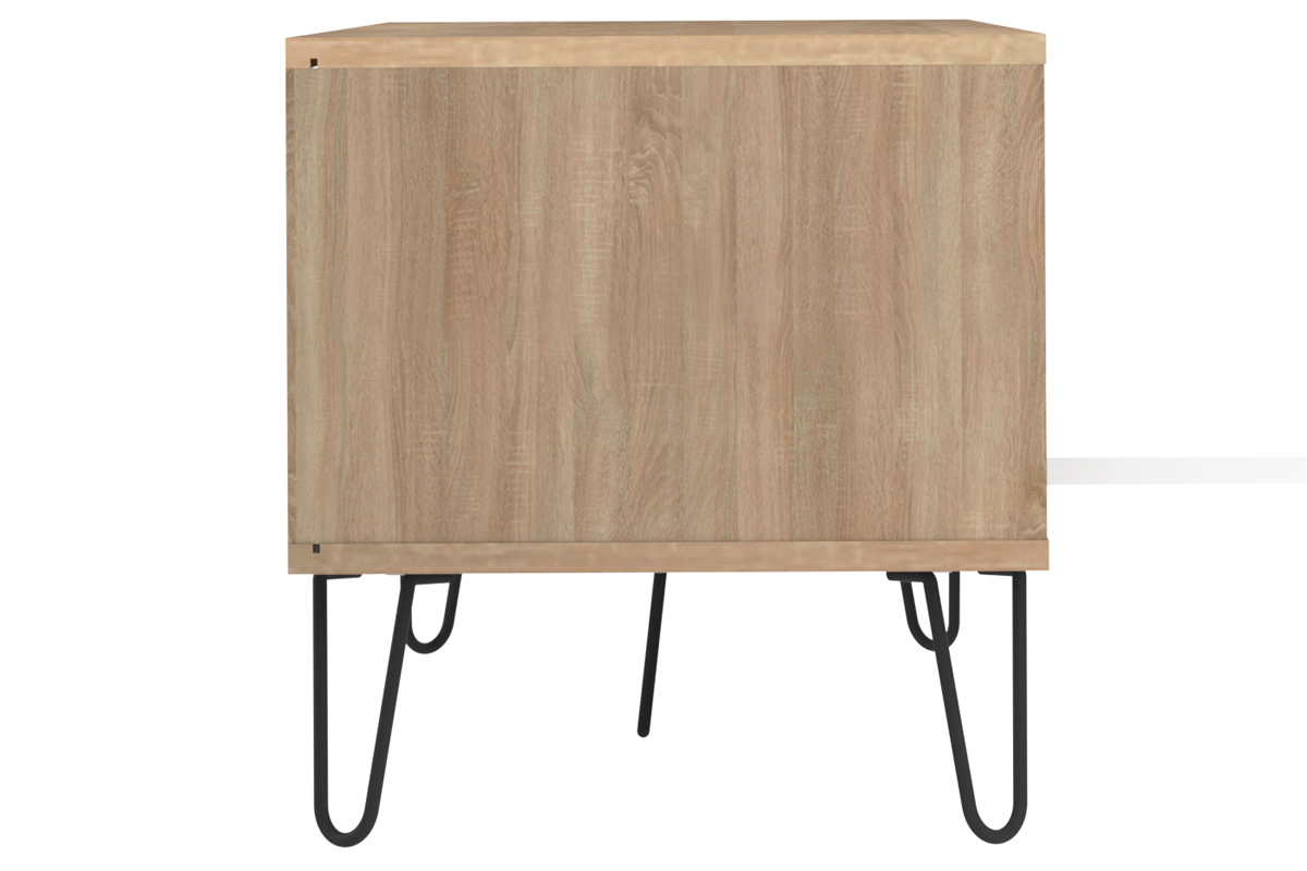 Design-TV-Mbel Holz und Wei LUMY