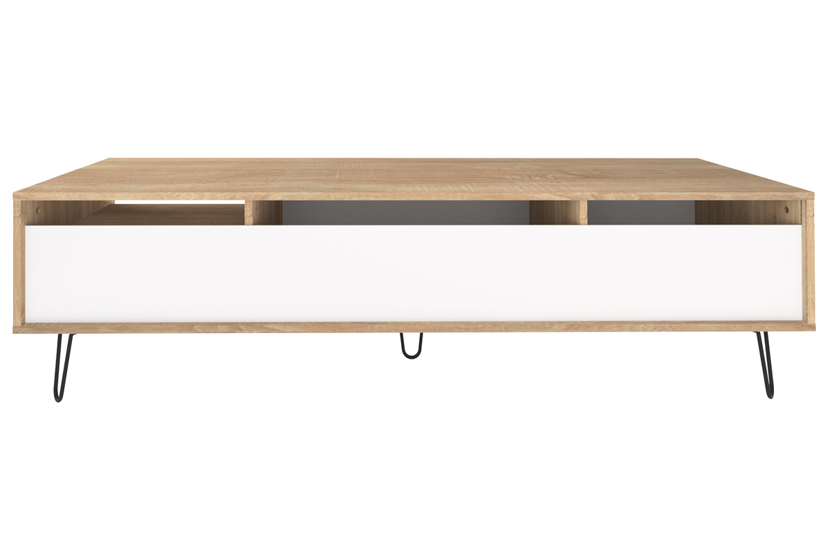 Design-TV-Mbel Holz und Wei LUMY