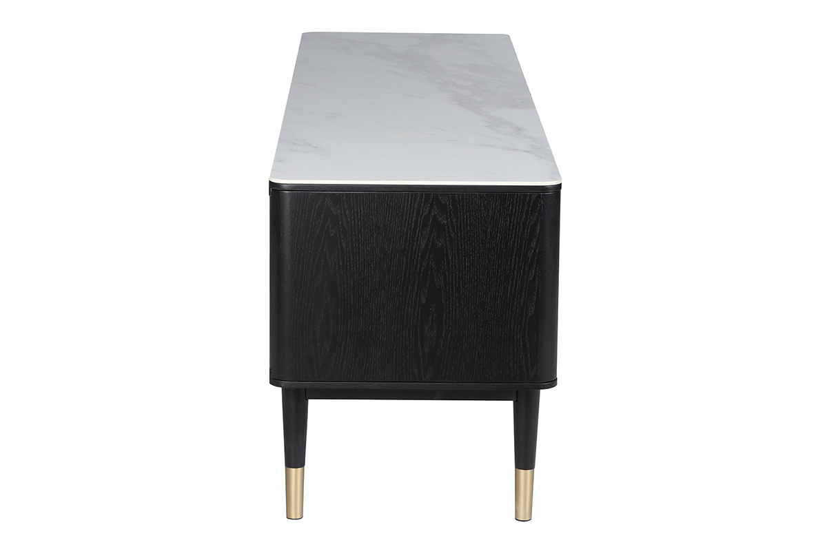 Design-TV-Mbel Marmoroptik und vergoldete Beine ALLURE