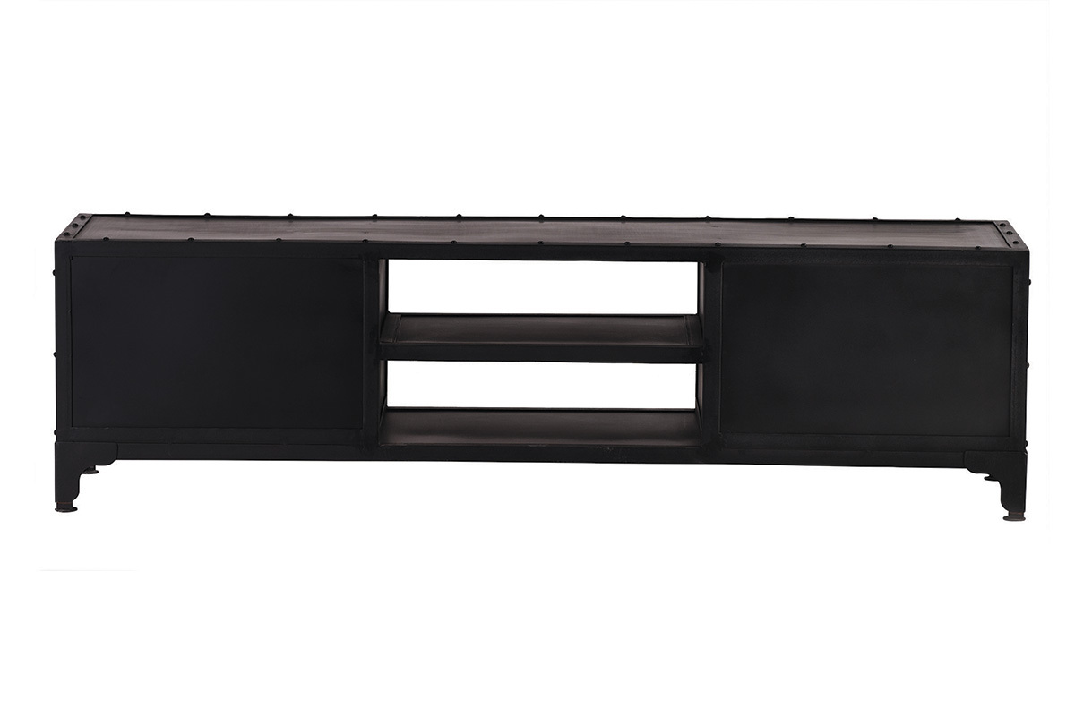 Design-TV-Mbel Metall Schwarz 150 cm FACTORY