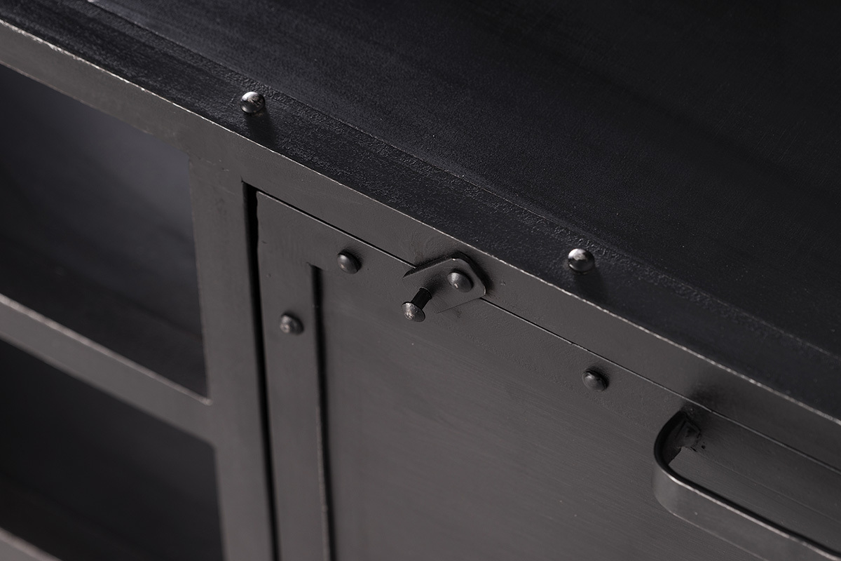 Design-TV-Mbel Metall Schwarz 150 cm FACTORY