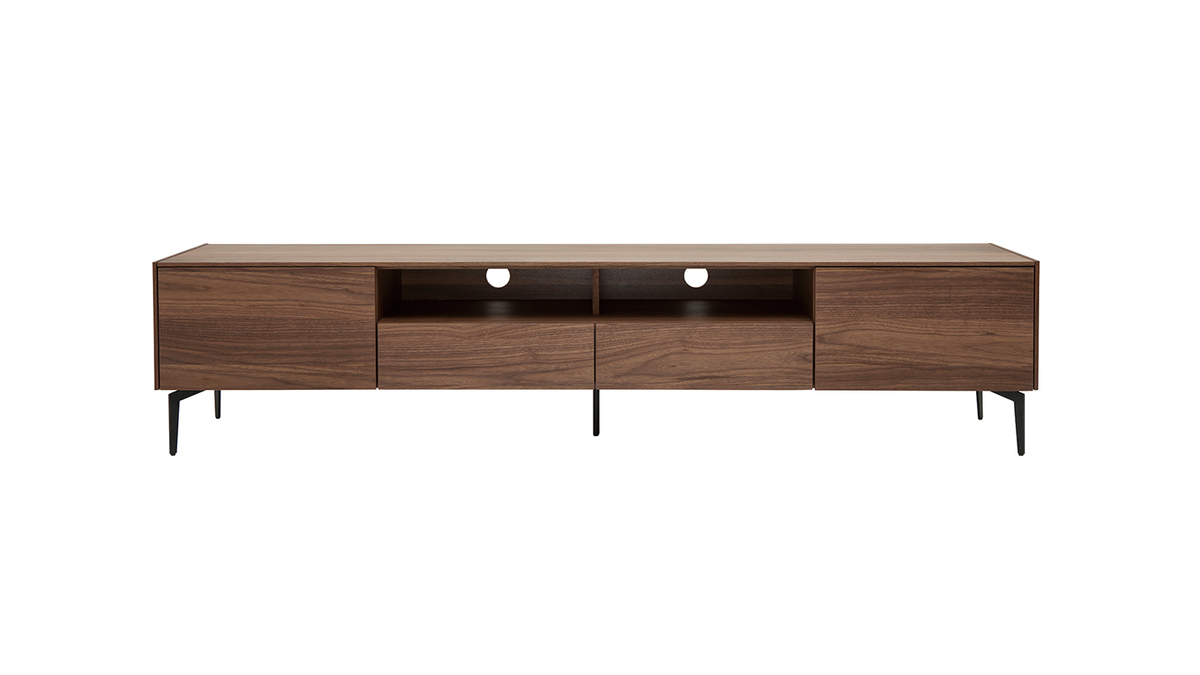 Design-TV-Mbel mit Walnussfurnier L200 cm BLISS