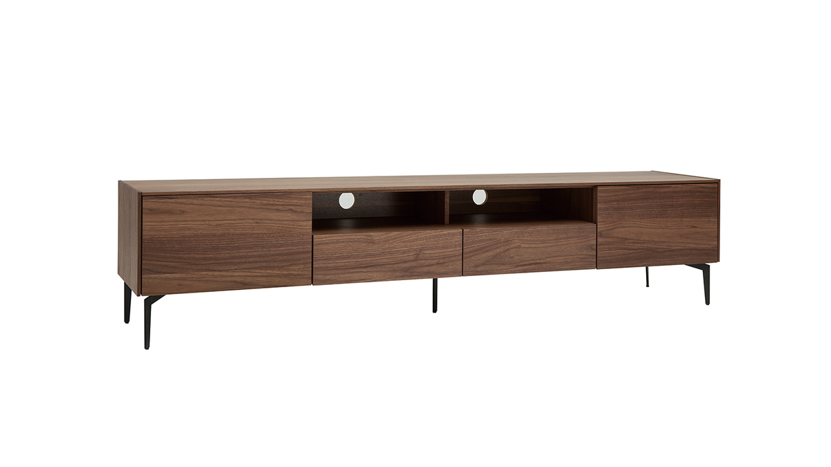 Design-TV-Mbel mit Walnussfurnier L200 cm BLISS