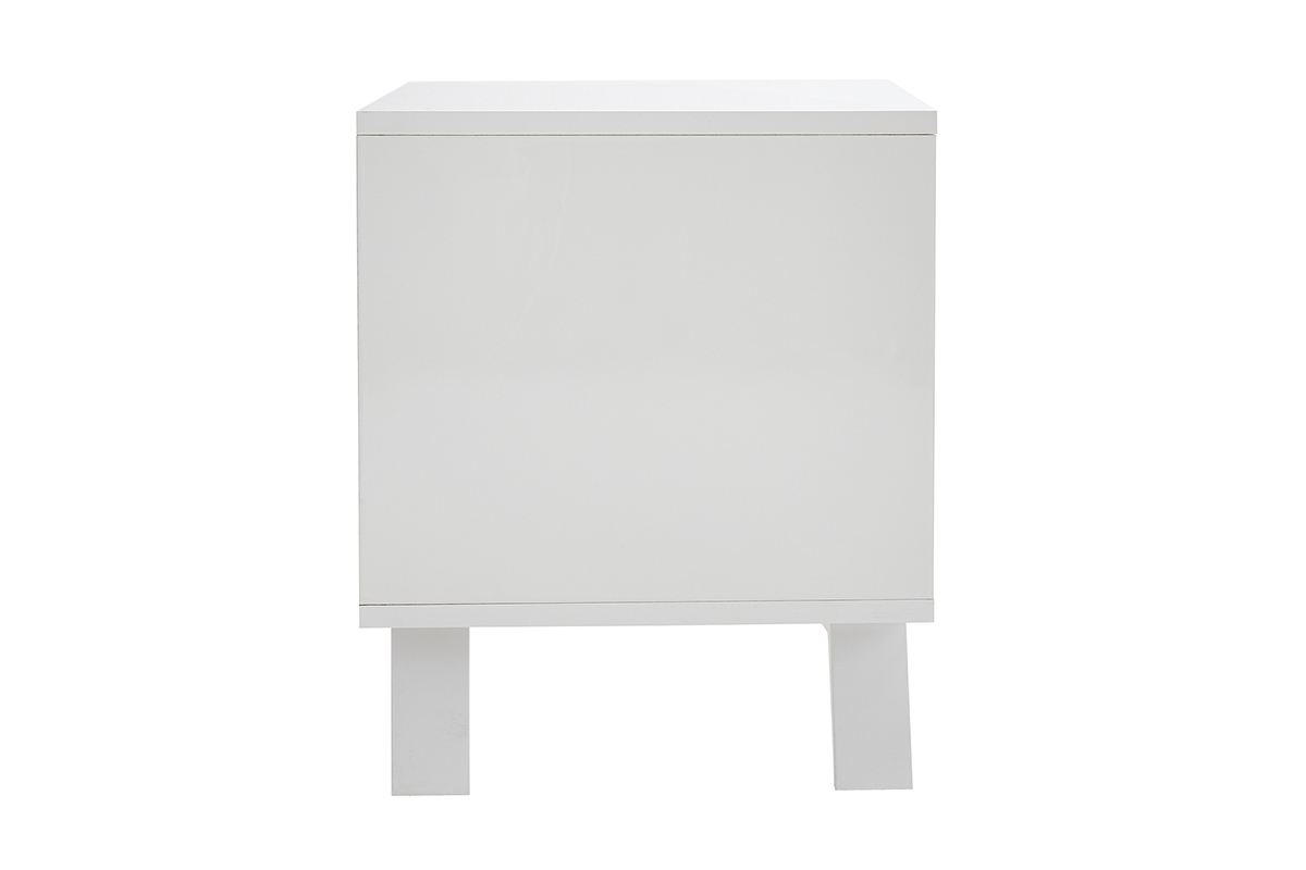 Design TV-Mbel mit weier Hochglanzoberflche L205 cm NEMA