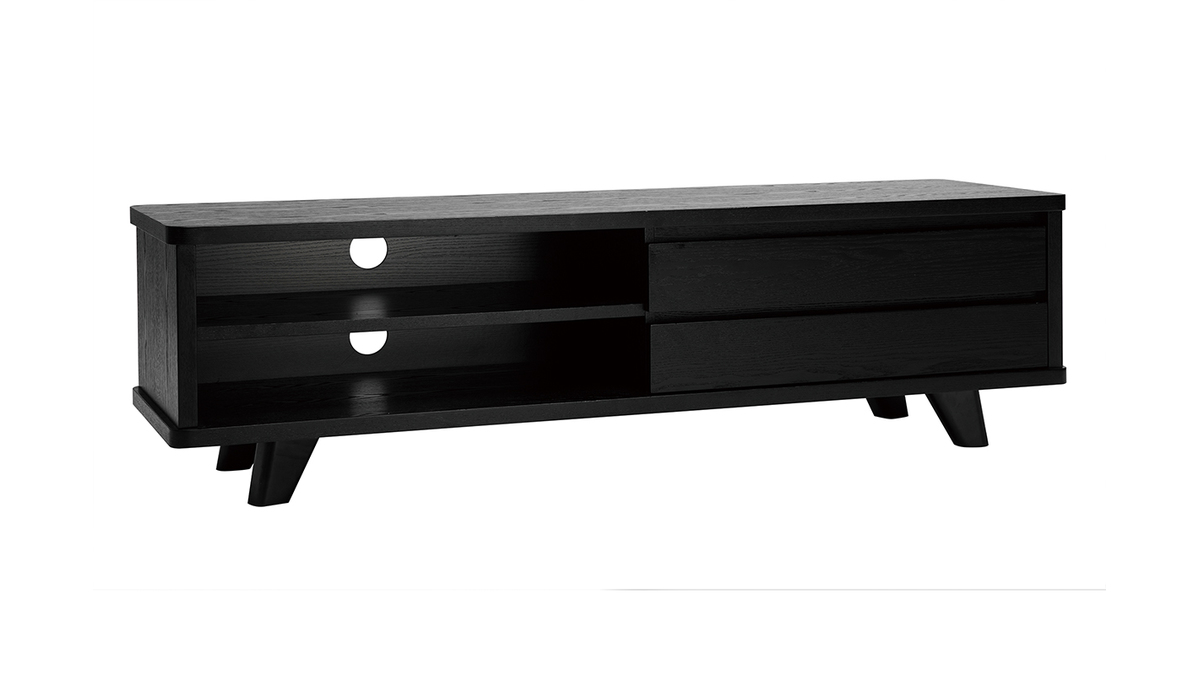 Design-TV-Möbel schwarz FIFTIES