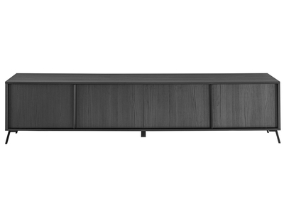 Design TV-Möbel schwarz mit Holzoptik L205 cm NEMA