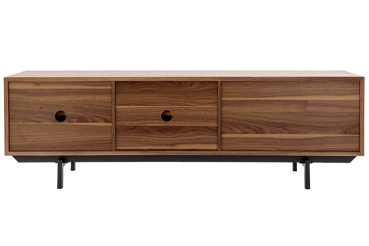 Design-TV-Mbel Vintage geschlossen Nussbaum MANNY