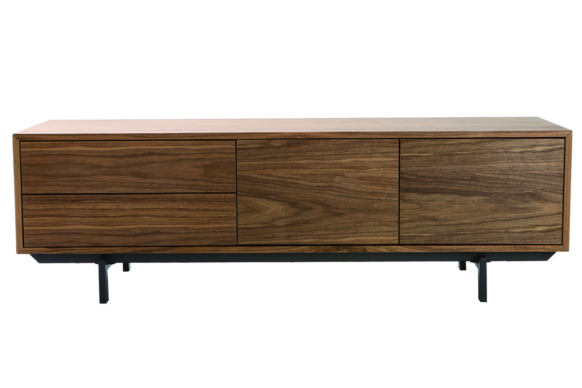 Design-TV-Mbel Vintage geschlossen Nussbaum MANNY