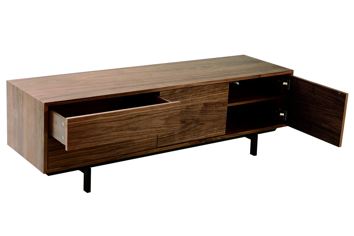 Design-TV-Mbel Vintage geschlossen Nussbaum MANNY