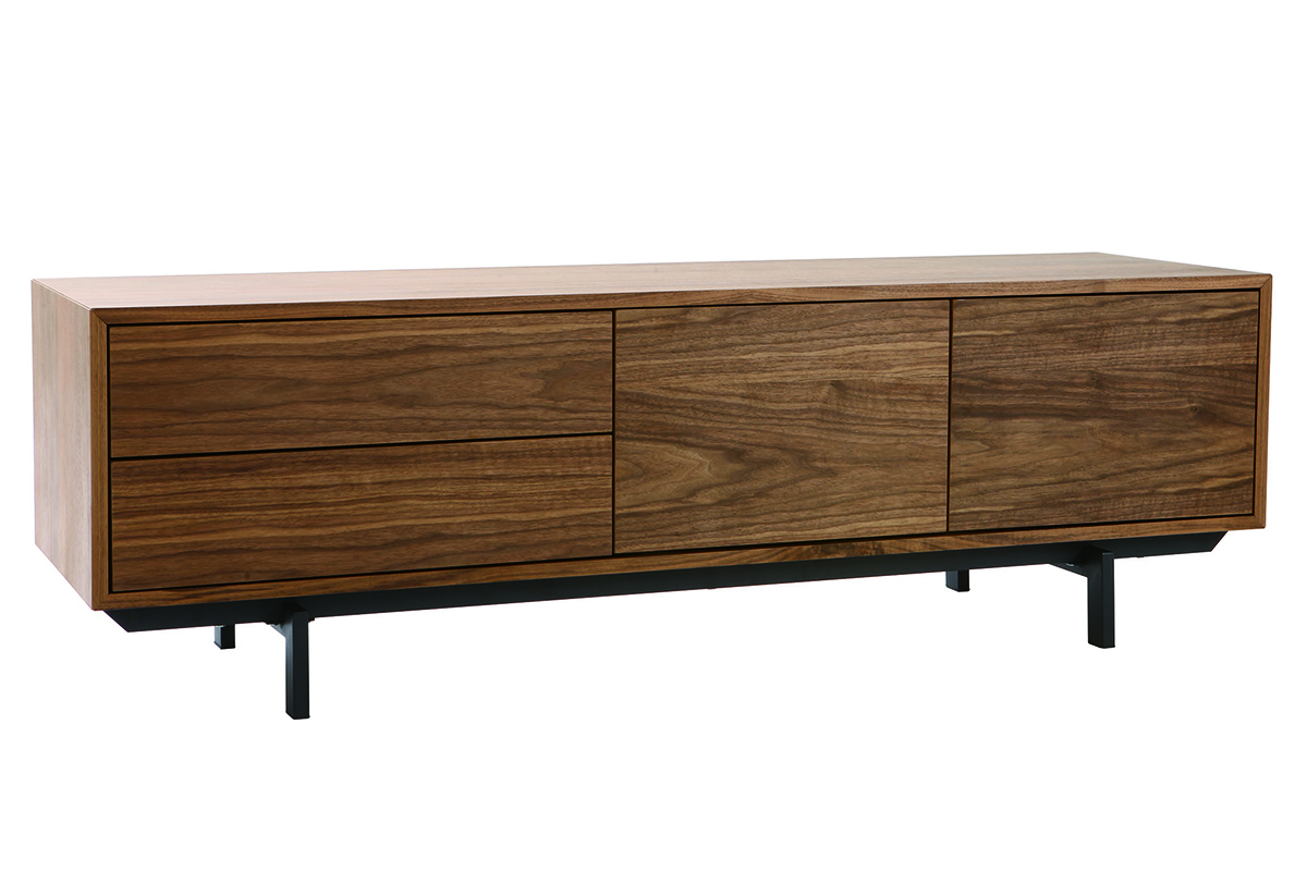 Design-TV-Mbel Vintage geschlossen Nussbaum MANNY