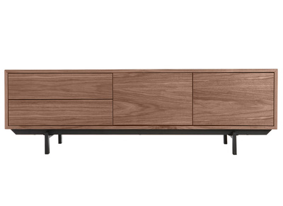 Design-TV-Möbel Vintage geschlossen Nussbaum MANNY