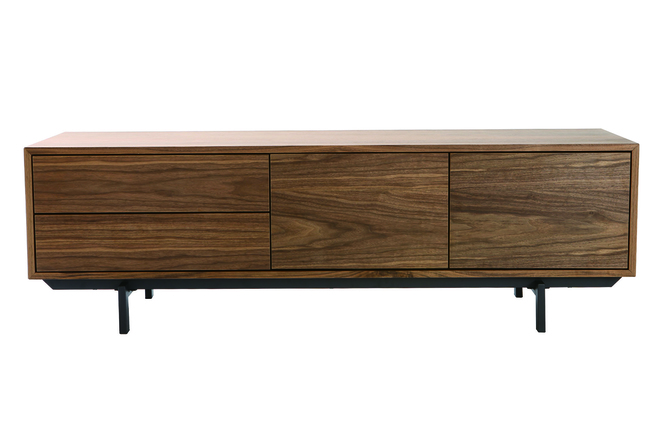 Design Tv Mobel Vintage Geschlossen Nussbaum Manny Miliboo