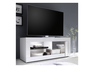 Design-TV-Möbel weiß lackiert B140 cm LATTE