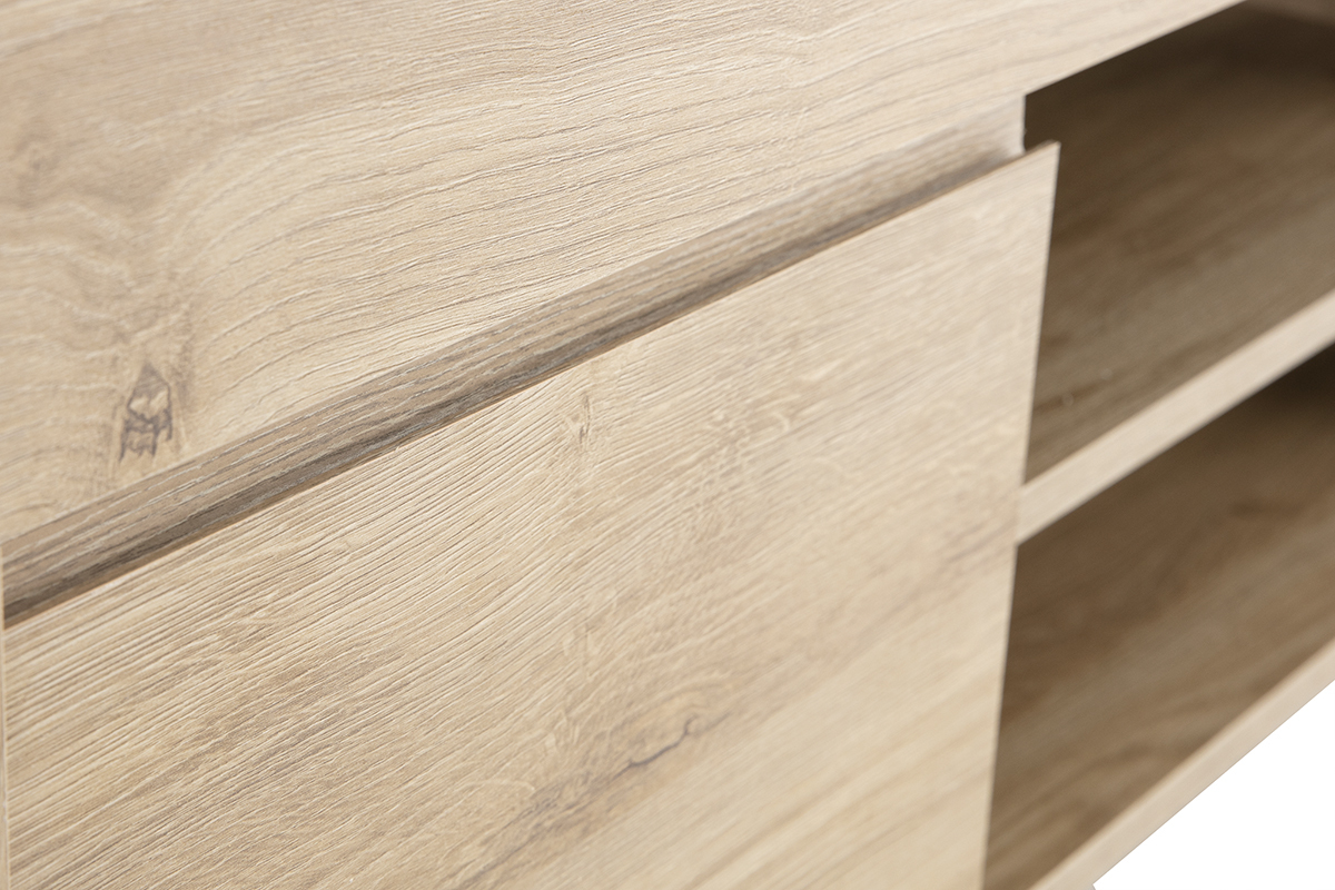 Design TV-Schrank Eichenholz Finish L138 cm TINO