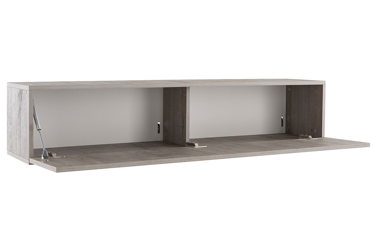 Design-TV-Wandelement Holz Grau horizontal COLORED V2